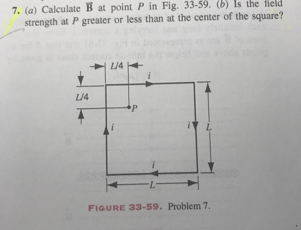 Solved (a) Calculate B At Point P In Fig. 33-59. (b) Is The | Chegg.com