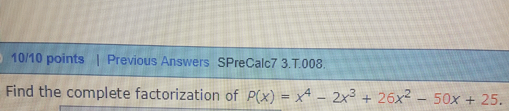 Solved 1010 Points Previous Answers Sprecalc7 3t008 Findthe 2275