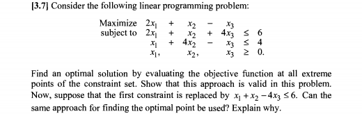 Solved Find an optimal solution by evaluating the objective | Chegg.com