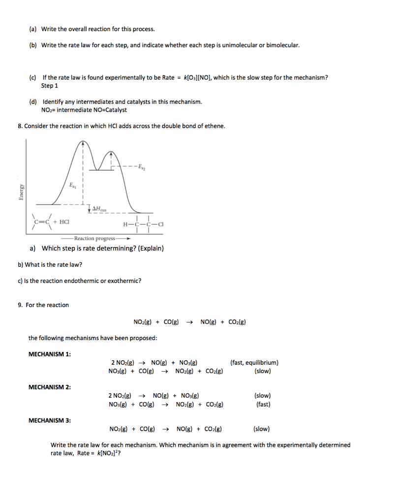 Solved (a) Write the overall reaction for this process. (b) | Chegg.com