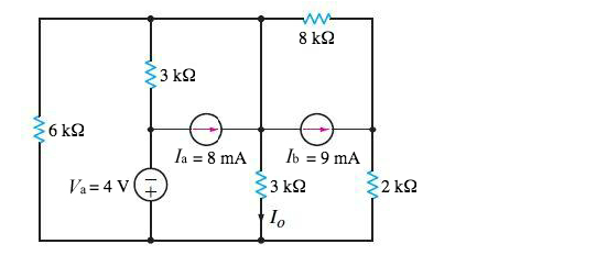 Solved Use superposition to find Io in the circuit in the | Chegg.com