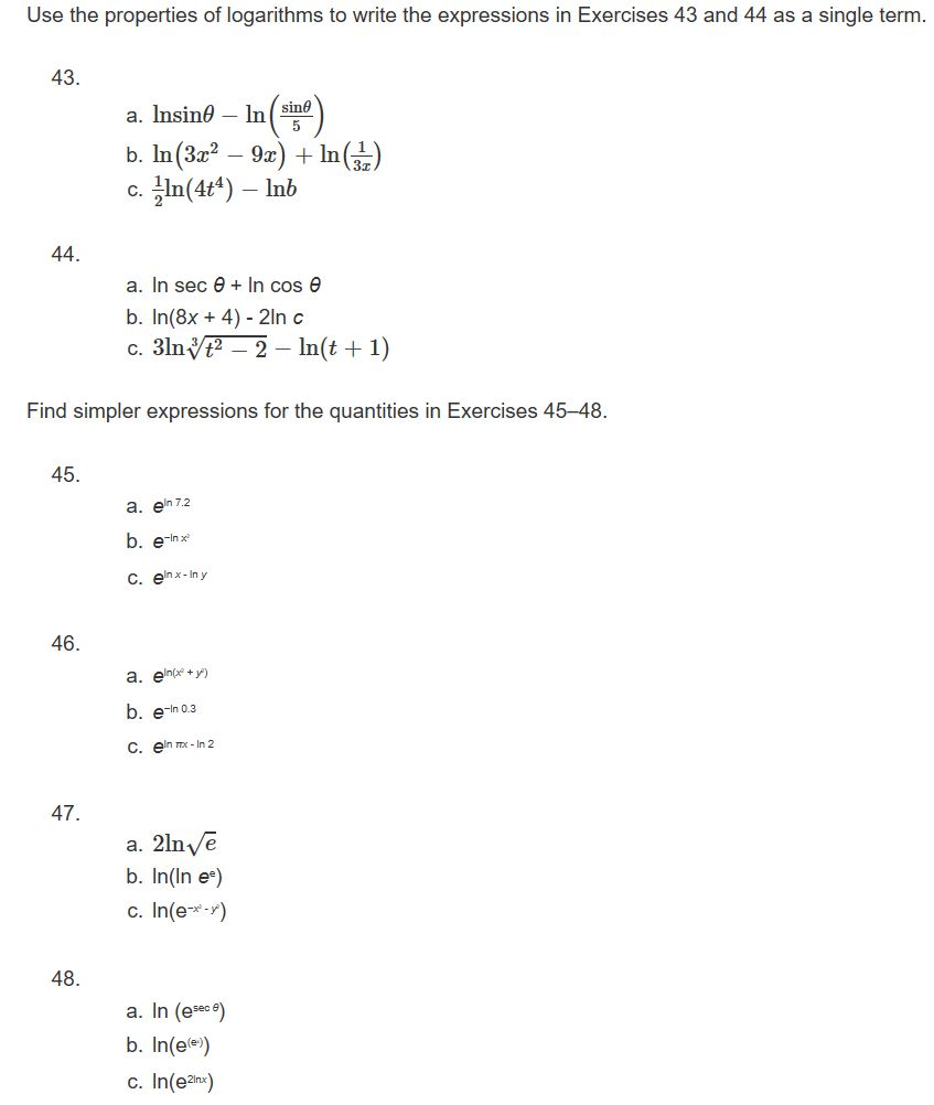 Solved Use The Properties Of Logarithms To Write The | Chegg.com