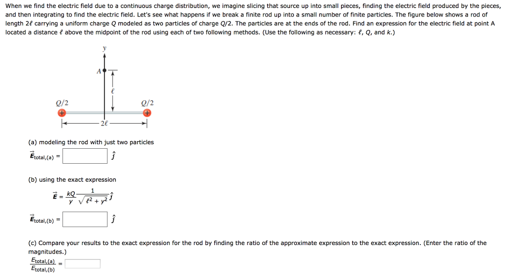 Solved When We Find The Electric Field Due To A Continuous 