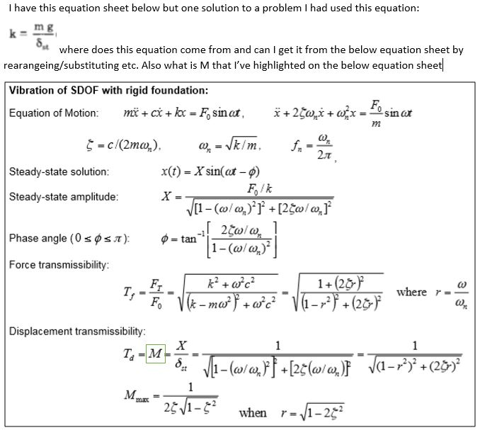Solved I have this equation sheet below but one solution to
