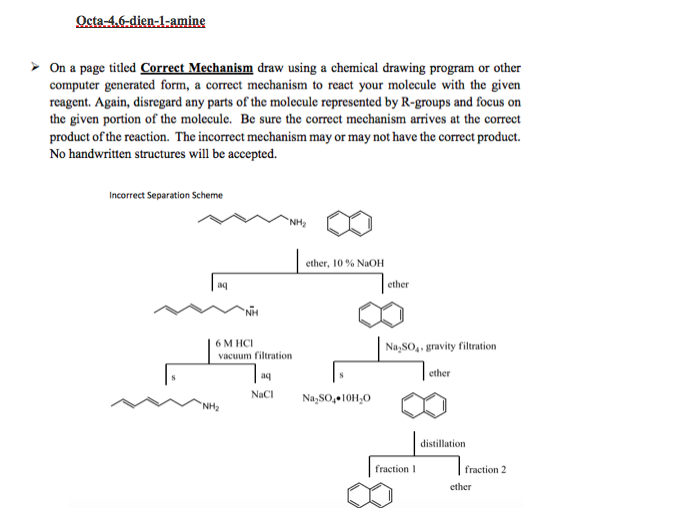 Solved Octa4.6dien1amine On a page titled Correct