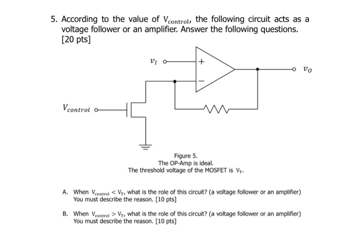 Solved 5. According to the value of V the following circuit | Chegg.com