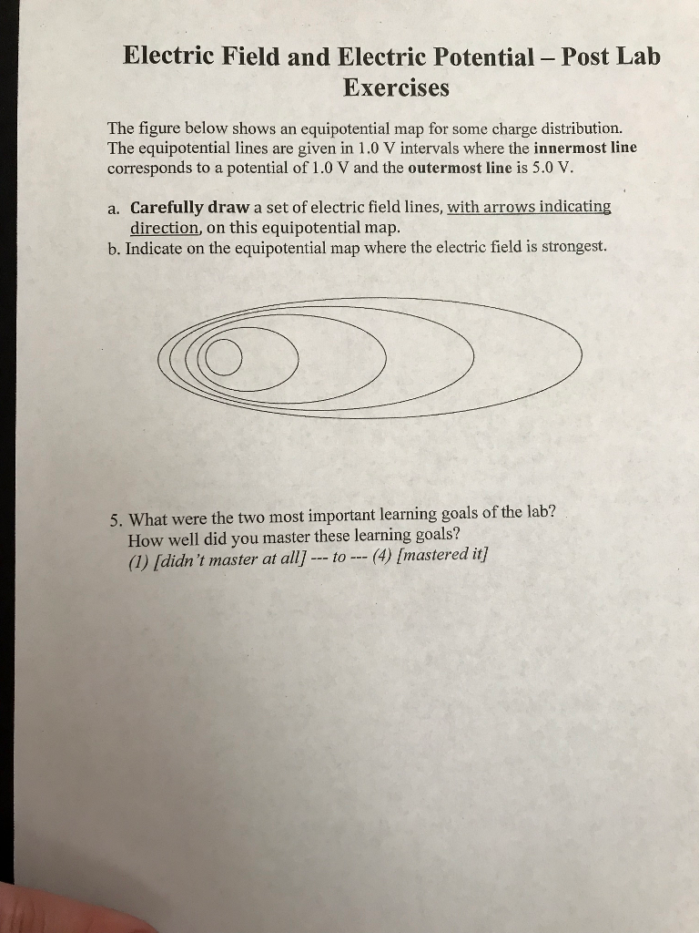 experiment 16 electric field and electric potential