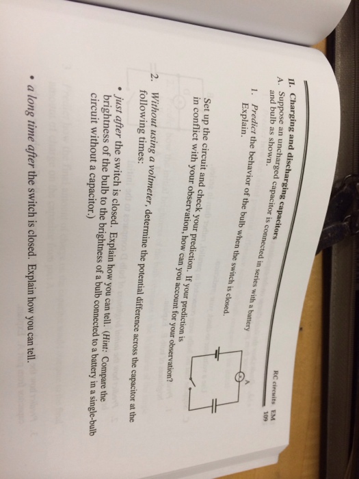 Solved Charging and discharge capacitors suppose an