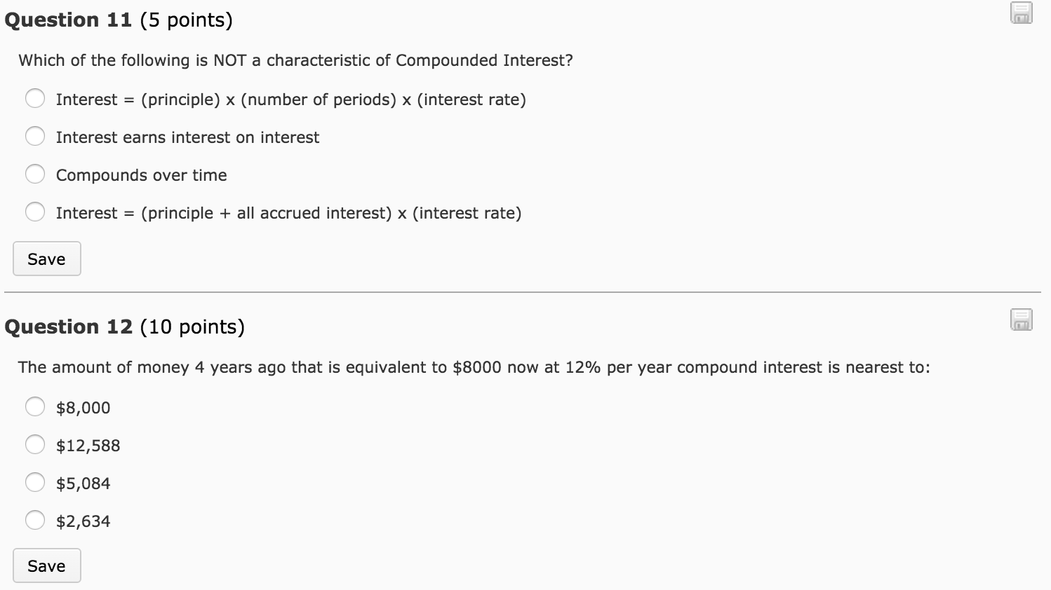 Solved Question 11 (5 points) Which of the following is NOT | Chegg.com