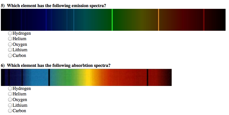 Solved Which element has the following emission spectra | Chegg.com