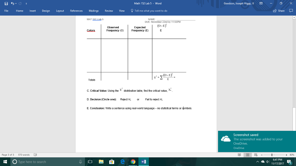 Solved math 152 lab 5 word goodson joseph higgs 11 0 chegg