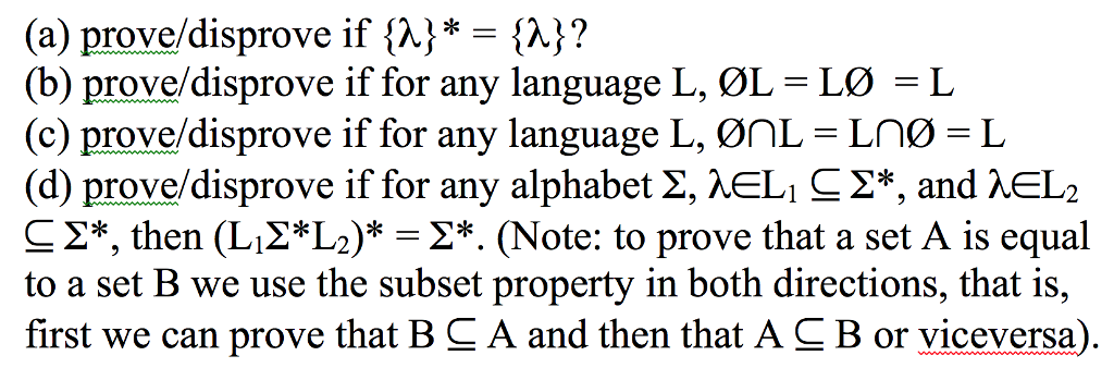 Prove/disprove If {lambda}? (b) Prove/disprove If | Chegg.com