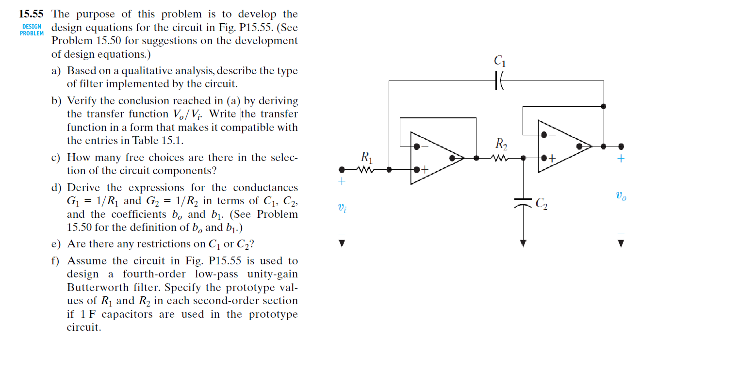 Solved The purpose of this problem is to develop the design | Chegg.com