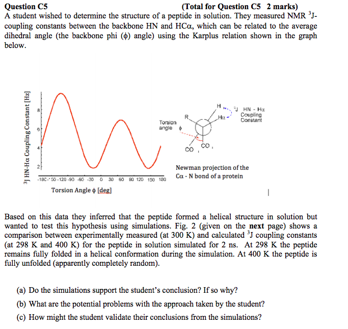 Question C5 A student wished to determine the