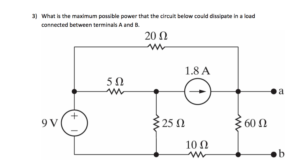 Solved What is the maximum possible power that the circuit | Chegg.com