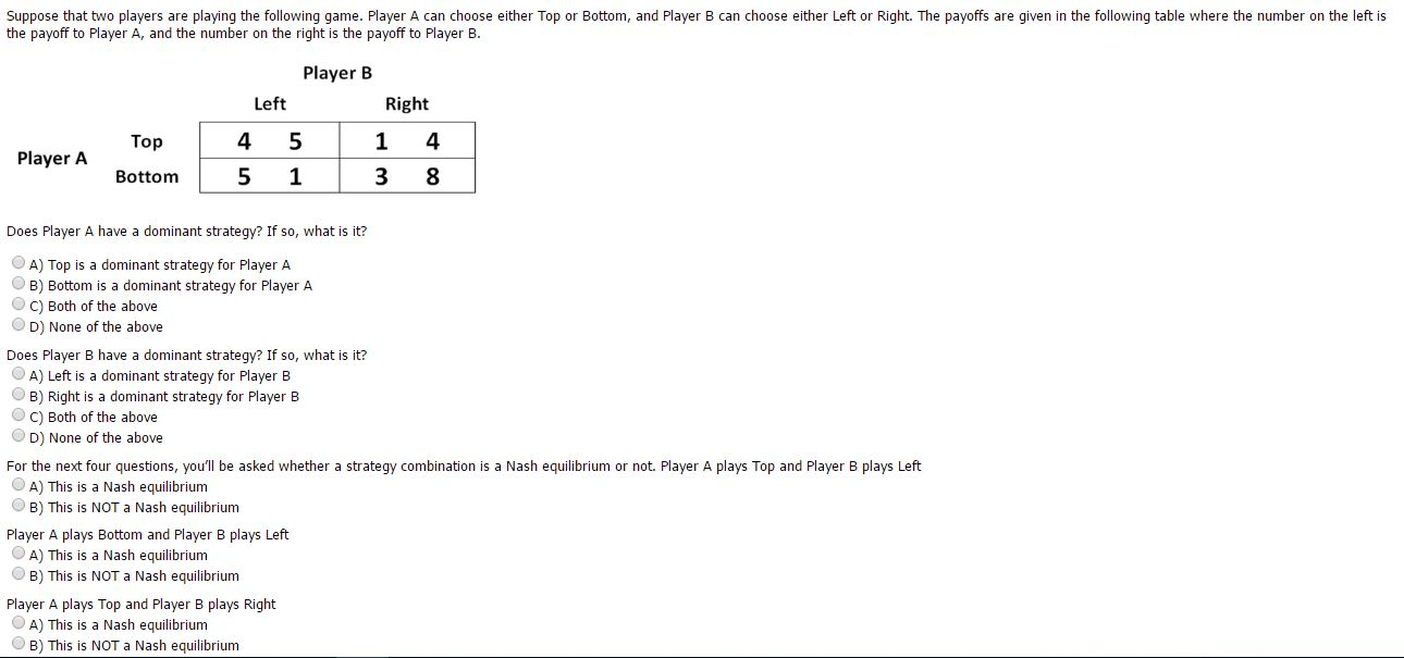 Solved Suppose that two players are playing the following