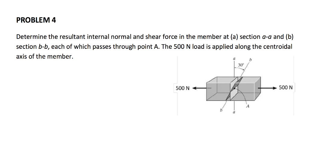 Solved Determine The Resultant Internal Normal And Shear | Chegg.com