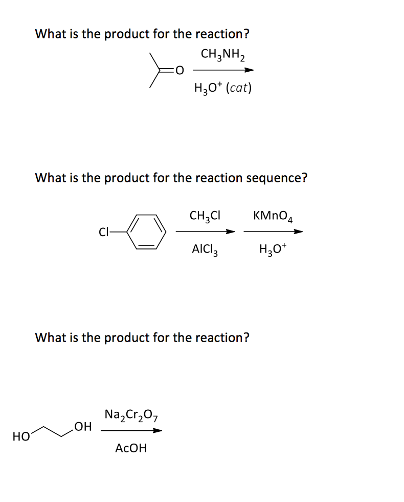 Solved What is the product for the reaction? What is the | Chegg.com