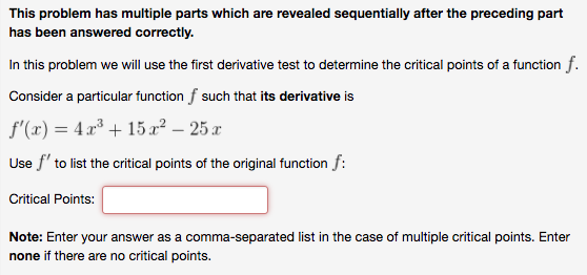Solved This problem has multiple parts which are revealed | Chegg.com