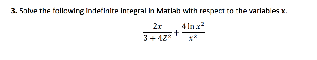 indefinite integral without syms matlab