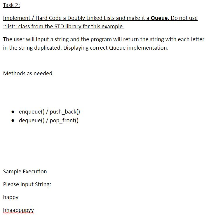 Solved Need help on C++ H/W. I have the code for task 1 and | Chegg.com