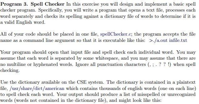 Solved Spell Checker In This Exercise You Will Design And Chegg Solved Spell Checker In This Exercise You Will Design And Chegg