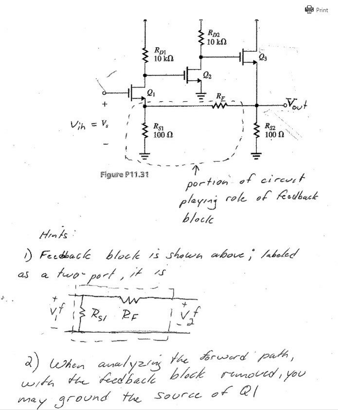 Solved Problem D11.31 from p. 900 Sedra & Smith 7th edition | Chegg.com