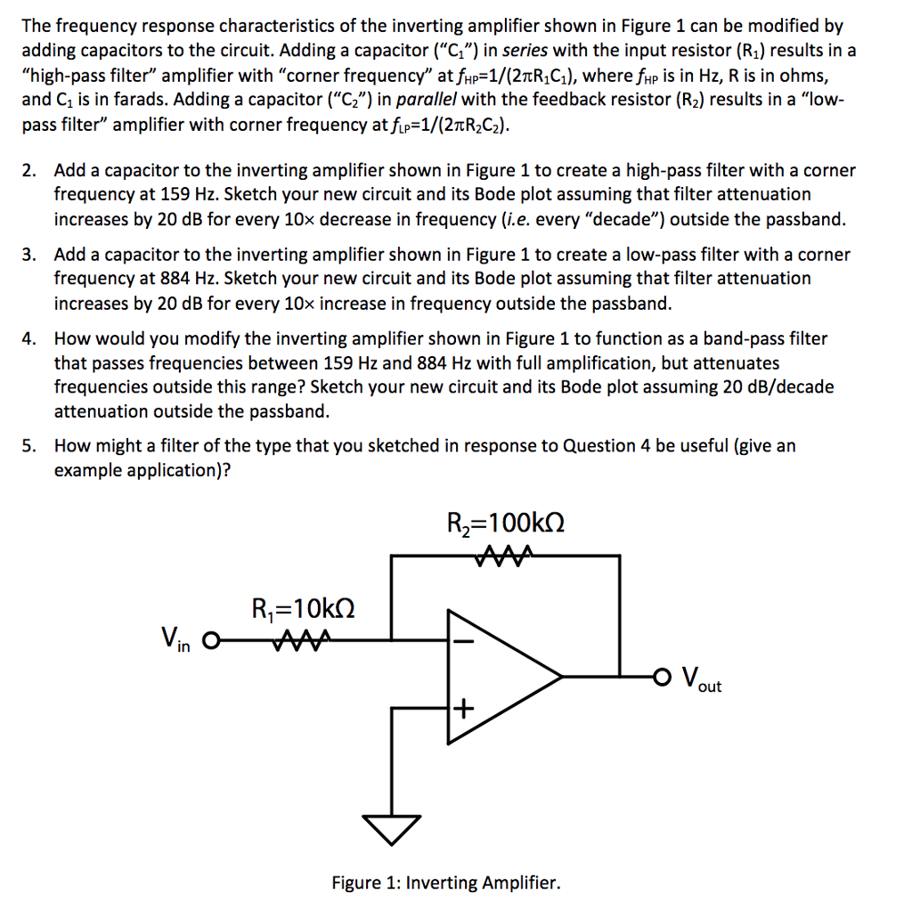 Solved The frequency response characteristics of the