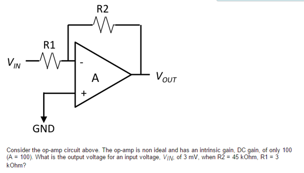 Solved Consider the op-amp circuit above. The op-amp is | Chegg.com