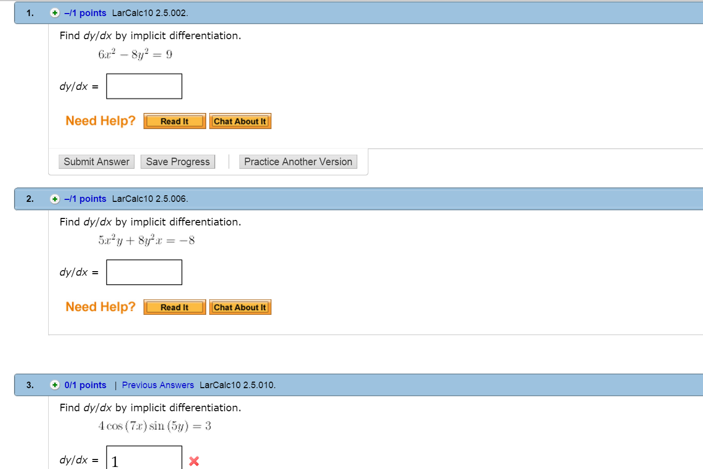 Solved Find Dy dx By Implicit Differentiation 6x 2 8y 2 Chegg