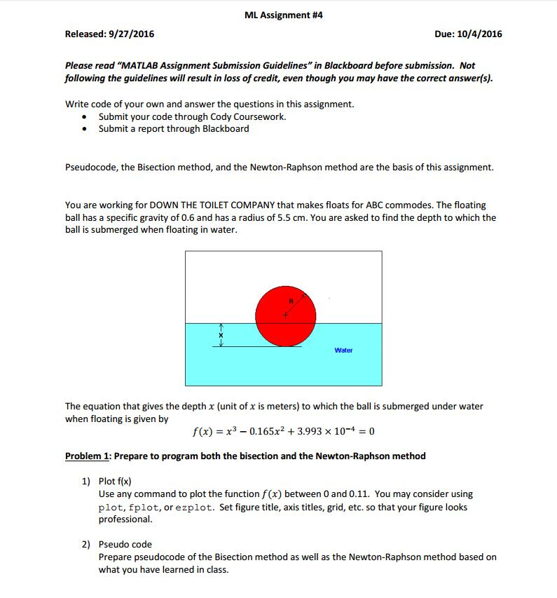 I just need the matlab code for problem 3 | Chegg.com