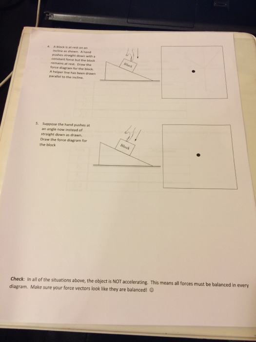 Solved A Block Is At Rest On An Incline As Shown. A Hared | Chegg.com