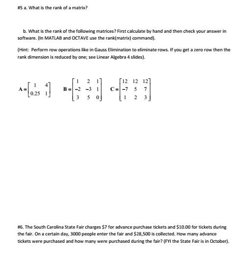 Solved A. What Is The Rank Of A Matrix? B What Is The Rank | Chegg.com