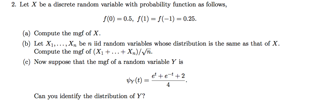 Solved Let X Be A Discrete Random Variable With Probability | Chegg.com