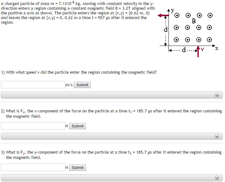 solved-a-charged-particle-of-mass-m-7-1x10-8-kg-moving-chegg