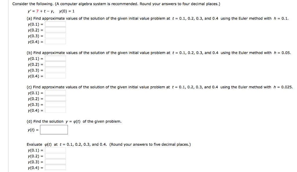 Solved Consider the following. (A computer algebra system is | Chegg.com