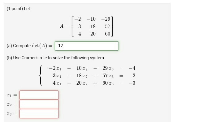 Solved Let = [-2 -10 -29 3 18 57 4 20 60] (a) Compute | Chegg.com