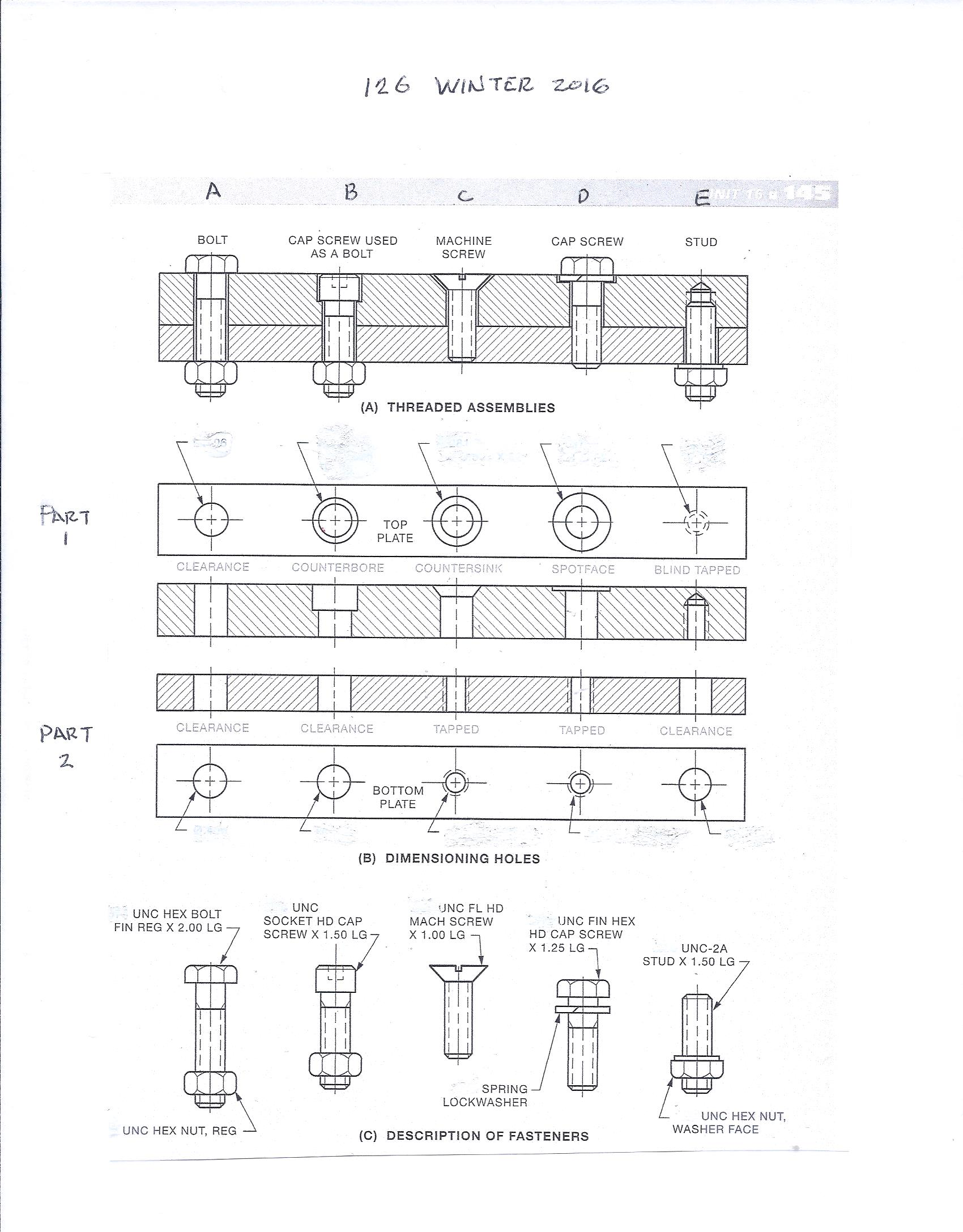 (Interpreting an Engineering Drawing) Calculate the