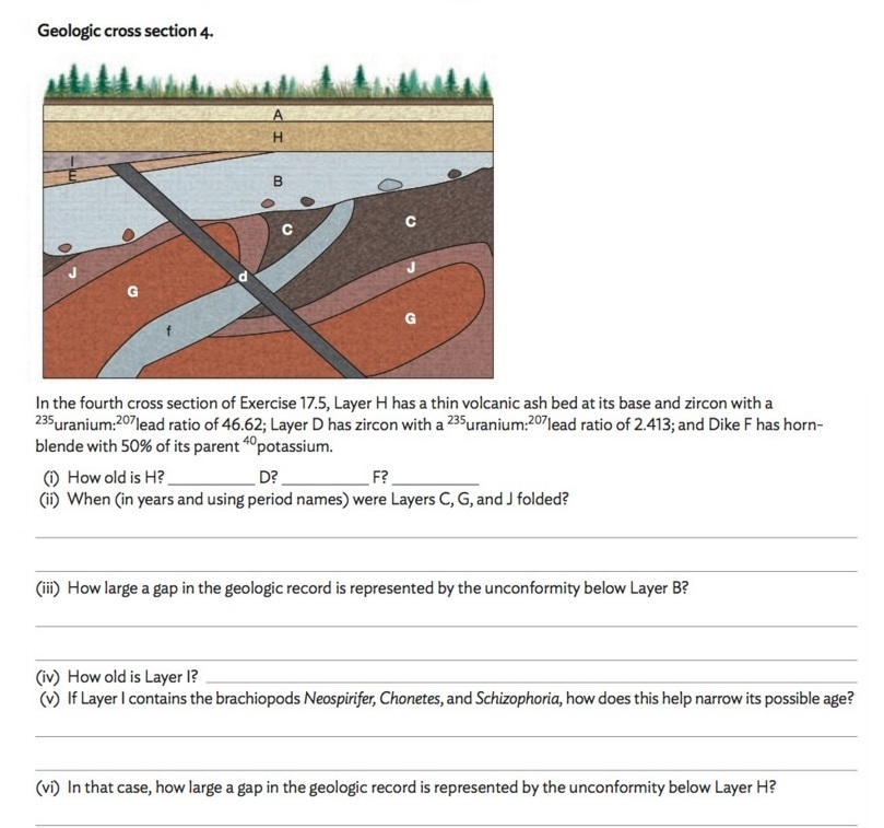 Solved In the fourth cross section of Exercise 17.5, Layer H | Chegg.com