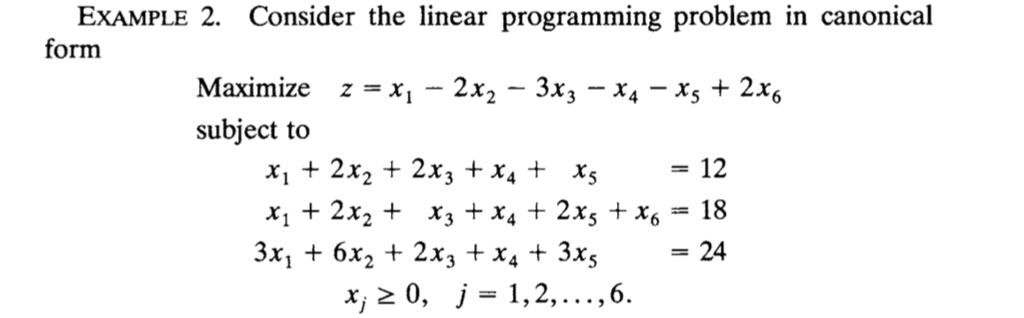 Solved ExAMPLE 2. Consider the linear programming problem in | Chegg.com