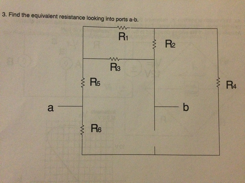 Find The Equivalent Resistance Seen Across Ports A And B.