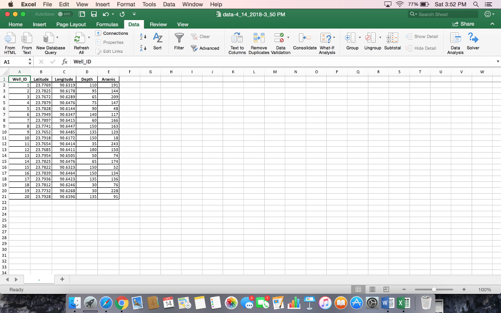 Solved Excel File Edit View Insert Format Tools Data Window | Chegg.com