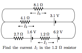Solved Find the current I1 in the 1.2 Ohm resistor at the | Chegg.com