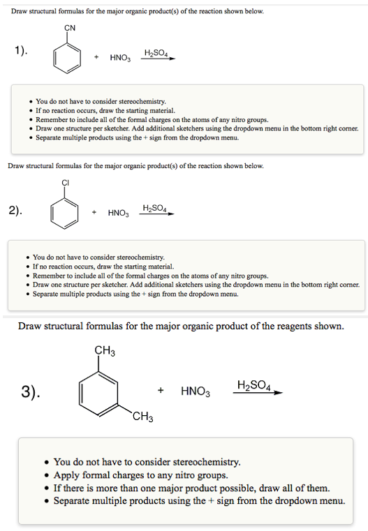 Solved Draw structural formulas for the major organic | Chegg.com