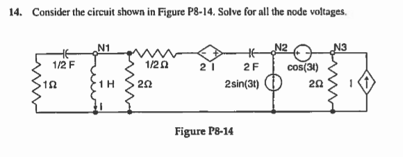 Solved Consider the circuit shown in Figure P8-14. Solve for | Chegg.com