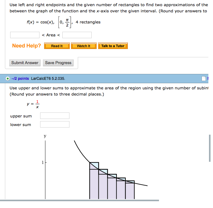 Solved Use Left And Right Endpoints And The Given Number Of Chegg