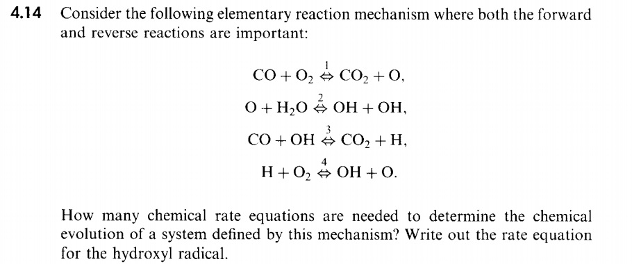 Solved 4.14 Consider the following elementary reaction | Chegg.com