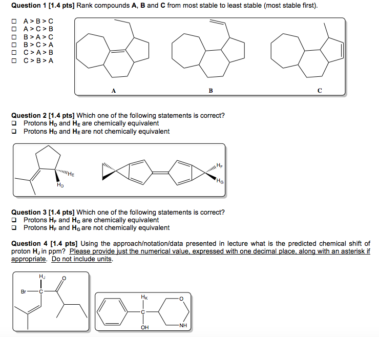 Solved Please Help Me On These Organic Chemistry Questions | Chegg.com