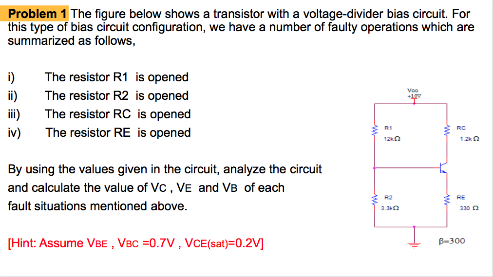 Solved Problem 1 The figure below shows a transistor with a | Chegg.com