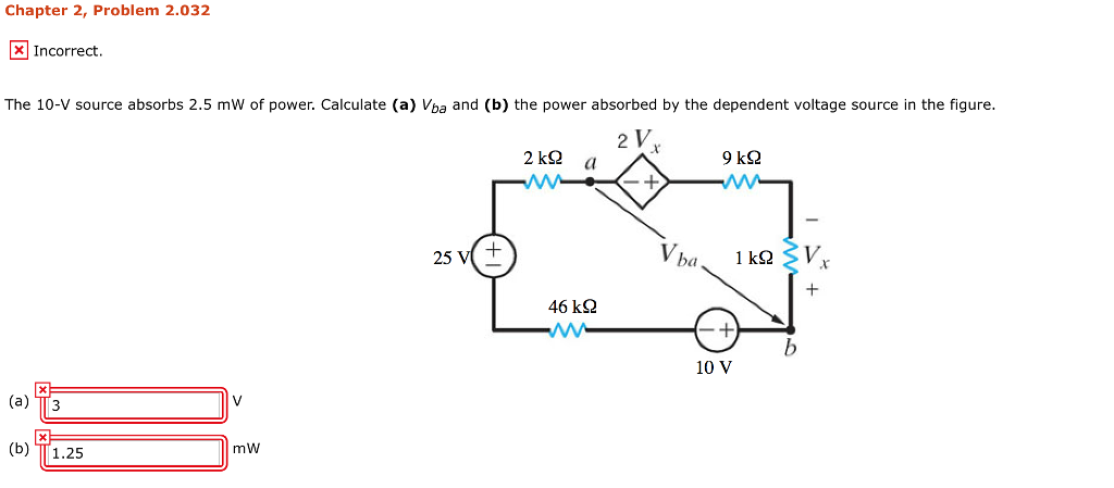 Solved The 10-V Source Absorbs 2.5 MW Of Power. Calculate | Chegg.com